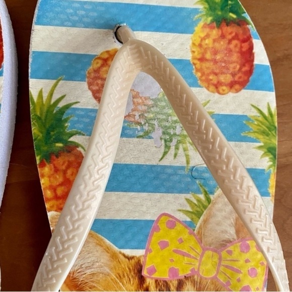 Party Cat Tropical Beach Pool Flip Flops, Womens size 11 & Unisex, Mens 9.5 - Picture 6 of 14